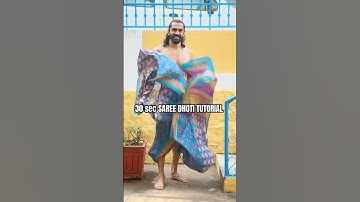 30 seconds SAREE DHOTI tutorial 😍😱 #ytshorts #youtube #shorts #yt #dhoti #traditional #saree