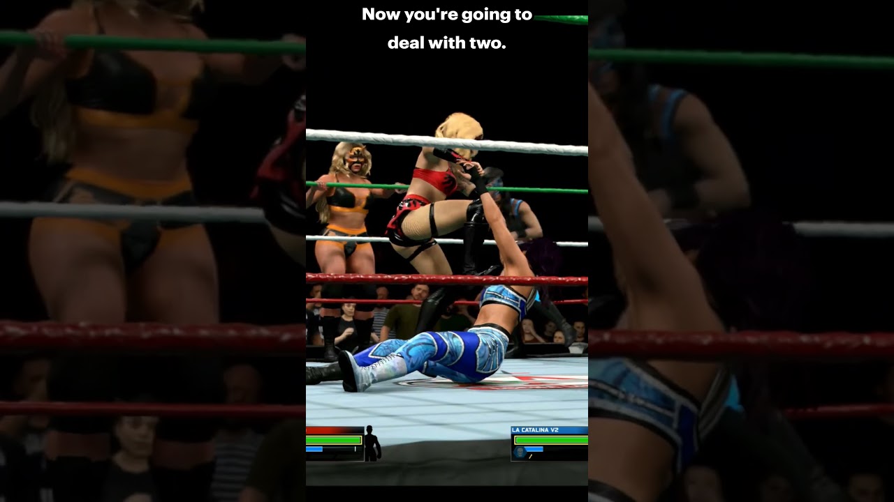 AAA Noche de Los Grandes La Catalina, Lola Vice, and Bayley vs  Las Toxicás 6