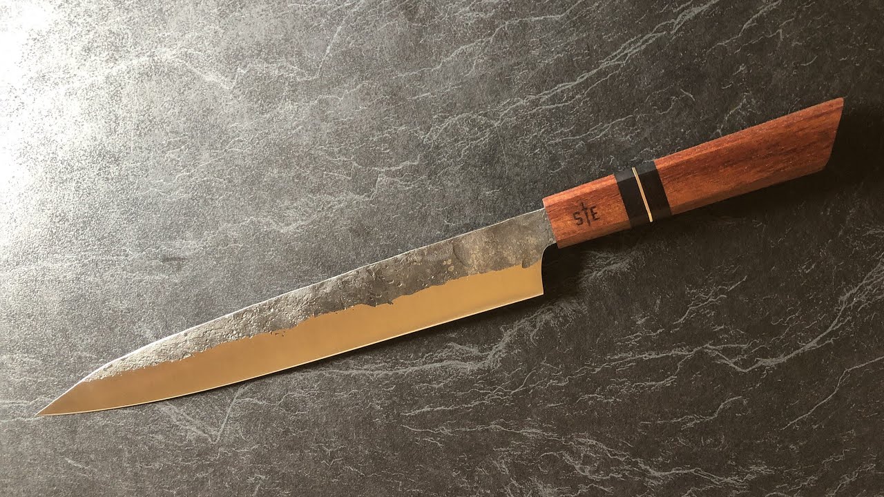 Making a 270mm Sujihiki with a forged finish