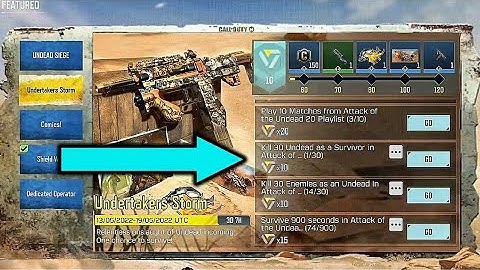 Call Of Duty Mobile Kill 60 Undead as a Survivor in Attack of the Undead 20 Playlist Matches