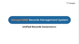 From “Where Is It?” to “Here It Is.” | NewgenONE Records Management System | Newgen Software