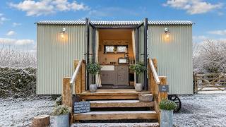 Cozy Shepherd’s Hut Tiny House Design | Charming Countryside Cabin with Rustic Interior