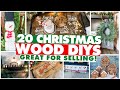 20 GENIUS &amp; SIMPLE Wood Christmas DIY Projects To Make (+ SELL) this Holiday!💰🌲