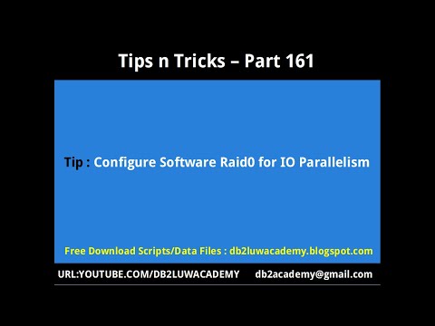 Tips n Tricks Part 161 Configure Software Raid0 for IO Parallelism