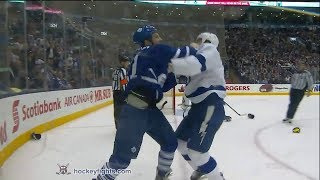 B.J. Crombeen vs David Clarkson Mar 19, 2014 - TSN feed