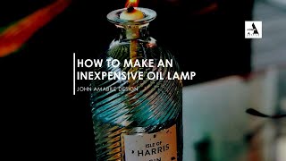 How To Make An Inexpensive Oil Lamp From A Harris Gin Bottle | Recycle Wine, Gin, Alcohol Bottles