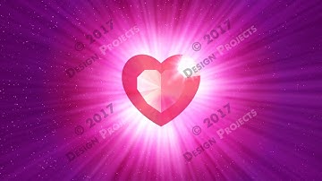 HD Loopable Background with nice abstract shining heart