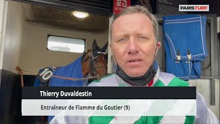 Thierry Duvaldestin, entraîneur de Flamme du Goutier (23/01 à Vincennes)