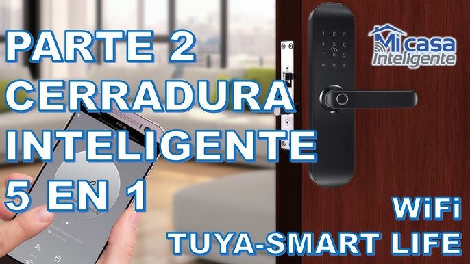 SmartCoolous Tuya - Cerradura inteligente de huellas dactilares 4 en 1,  desbloqueo, pantalla táctil, Bluetooth, aplicación, cerradura de puerta de