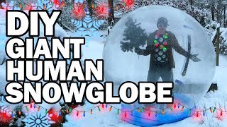 DIY Giant Human Snow Globe!!!  Man Vs Madness