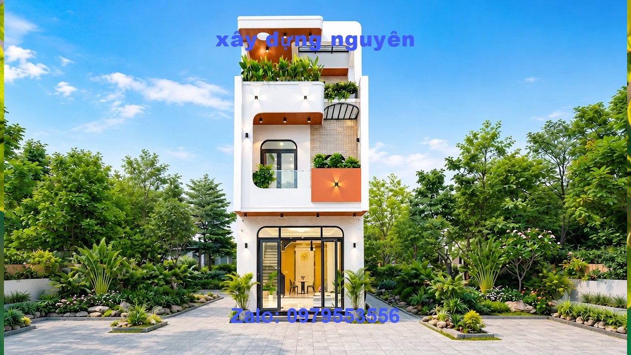 Mẫu Biệt Thự 3 Tầng Diện Tích 4x22m Thiết Kế 5 Phòng Ngủ #nha3tang