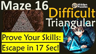 Difficult Triangular mazes  Maze 16 screenshot 5
