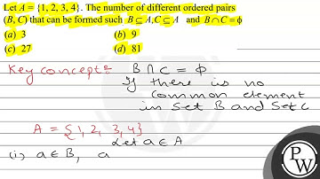 Let \( A=\{1,2,3,4\} \). The number of different ordered pairs \( (B, C) \) that can be formed s...
