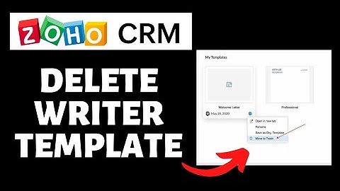 How To Delete Zoho Writer Template on Zoho CRM