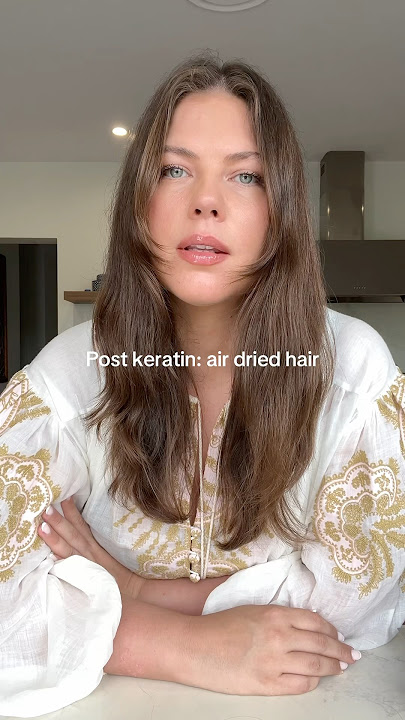 Results of my first Keratin Treatment 💗 #keratin #frizzyhair #glossyhair #hairtransformation