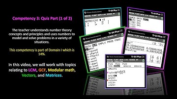 TExES 7-12 (235) Math Exam Competency 3: Quiz Part (1 of 2)