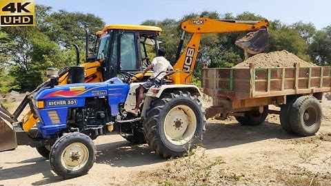 Eicher 551Range power plus tractor with loaded trolley pulling | John Deere tractor power | #CFV |