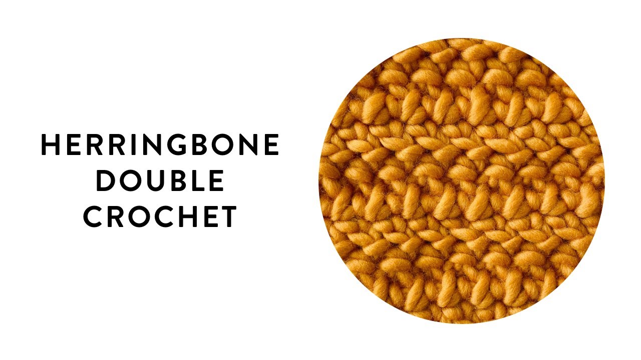 Herringbone Double Crochet Stitch