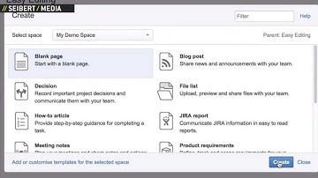 Confluence demo: How to create children of child pages