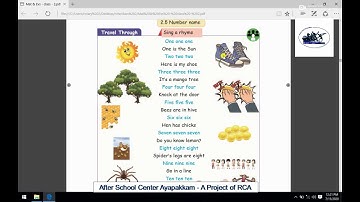 Rotary Club of Ambattur Class 2nd Maths Numbers Part 9 Number Name Rhymes