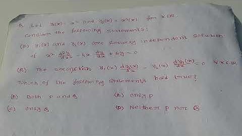 Wronskian of a differential equations(Relation between the solutions) in GATE 2017....NET/NBHM