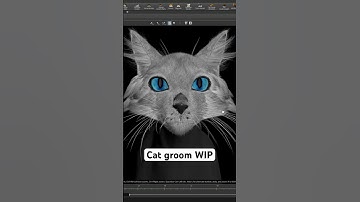 Houdini groom WIP #cat #3dmodeling #3d #art #animation #character #model #houdini