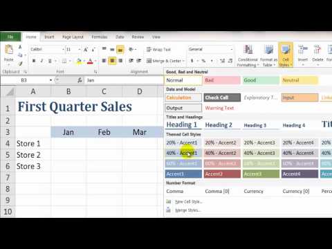 Formatting Cell Styles in Excel BC116a Wk 4 Rd 3 Video Byte