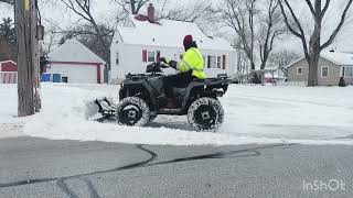 Atv plowing 2023 Polaris 450 sportsman h.o