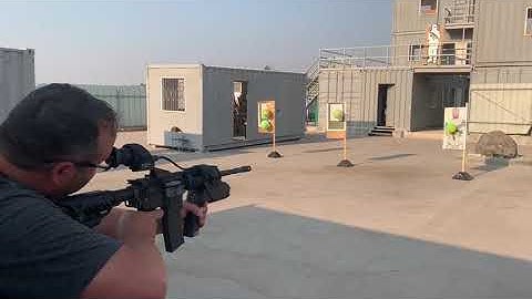 Seth Frantzman uses Elbit Systems new ARCAS (Assault Rifle Combat Application System)