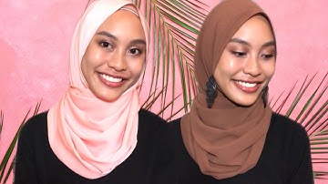 Vivy Yusof Inspired Hijab (with earrings + only 1 pin + how to pin ur hijab using a straight pin))
