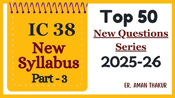 IC 38 New Syllabus | Top 50 MCQ Series of 2025 - 26| Part - 3 |Insurance Agent Exam| Er. Aman Thakur