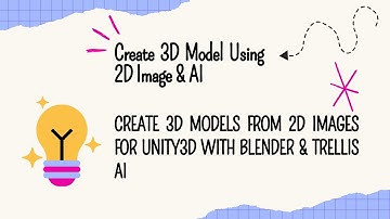 Create 3D Models from 2D Images for Unity3D with Blender & Trellis3D AI #ai #3dmodeling #unity3d