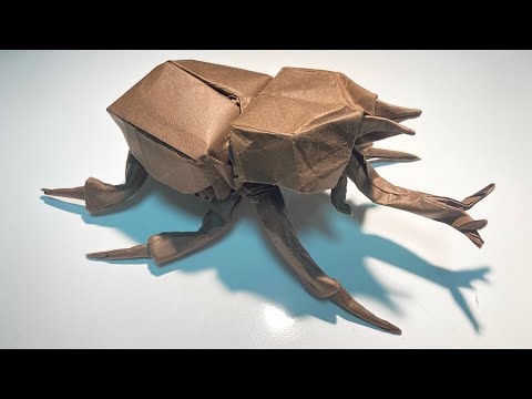 折り紙】神谷哲史作カブトムシの仕上げ方！【Origami】How to make a