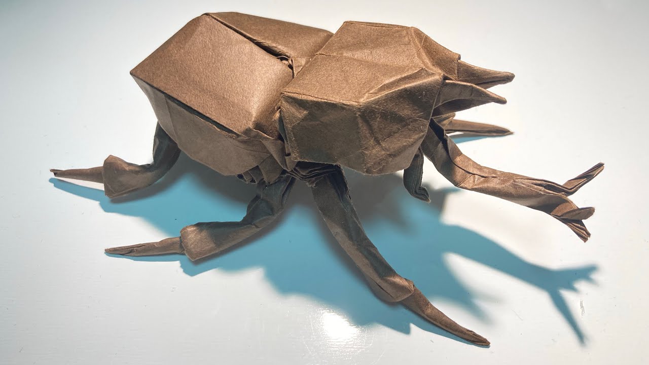 折り紙】神谷哲史作カブトムシの仕上げ方！【Origami】How to make a