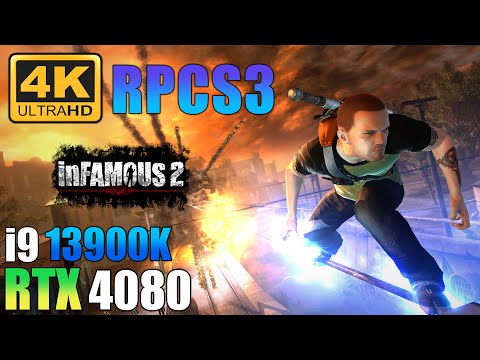 Infamous 2 PC Gameplay | RPCS3 Emulator | RPCS3 0.0.28 | RTX 4080 16GB | i9 13900K 5.8GHz | 4K 60FPS