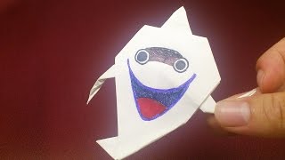 妖怪ウォッチ ウィスパー アニメの折り紙 折り方 How To Make Origami Anime Youkaiwatch Whisper Youtube