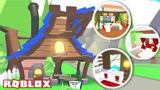 Fairy Cottage using the CROOKED HOUSE  *New* Design Ideas & Building Hacks | Roblox Adopt me