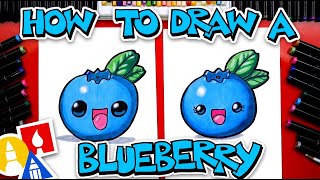 how to draw a funny blueberry