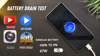 Oppo Reno 11F 5G Battery Drain Test | 5000mah | 🔥🚀🔋 67W |
