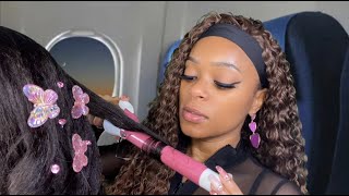 ASMR | ✈️ The Lady On The Airplane Does Your Hair