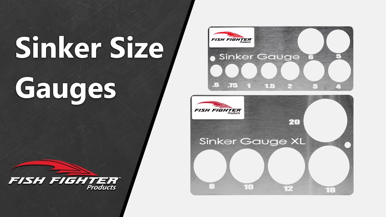 Fish Fighter® Sinker Size Gauge - Sizes .5 oz. to 6 oz. - Fish Fighter®  Products