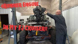 2015 4Runner Engine Goes Into My FJ Cruiser!!