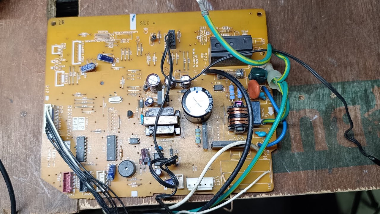 mitsubishi split ac indoor pcb repair / how to mitsubishi split pcb repair YouTube