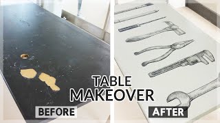 [플랙스코] 테이블 리폼 초보자 첫 도전! - Table Makeover First time doers