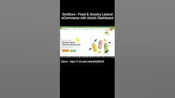 GroStore - Food & Grocery Laravel eCommerce with Admin Dashboard | #shorts