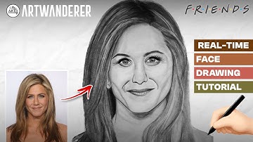 complete shading process of a face in real time, pencil drawing