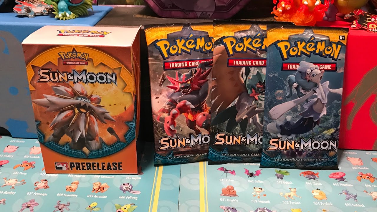 POKEMON SUN AND MOON PRERELEASE KIT 3 BOOSTER PACK OPENING! - YouTube