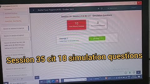 Bs-cit 18 session 35 simulation questions (New problem Kyp)#computer#tecnical#kyps_videos