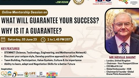 G﻿lobal Mentorship Session on "What will Guarantee your success? Why is it a Guarantee?"