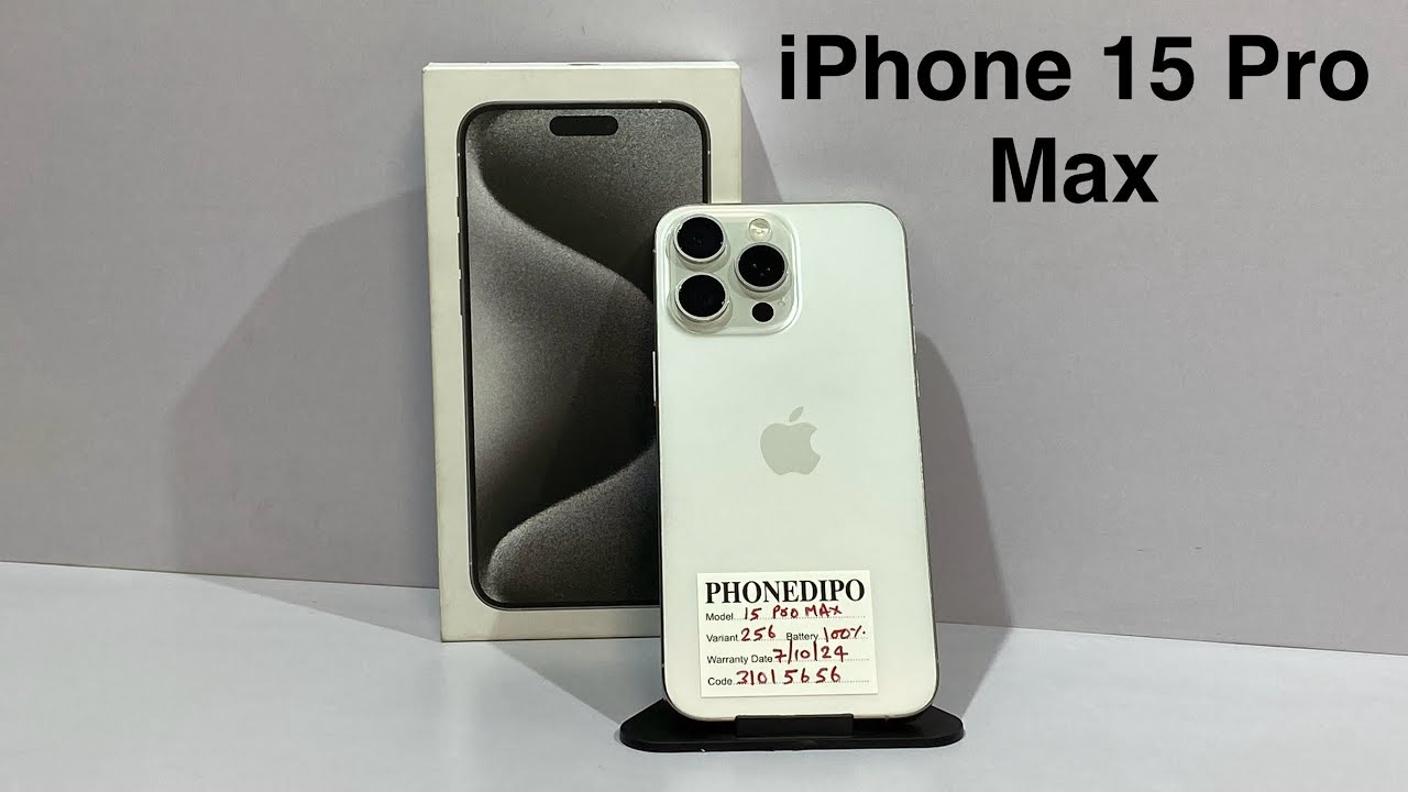 iPhone15Pro Max ホワイト 256㎇ 画面ヒビあり